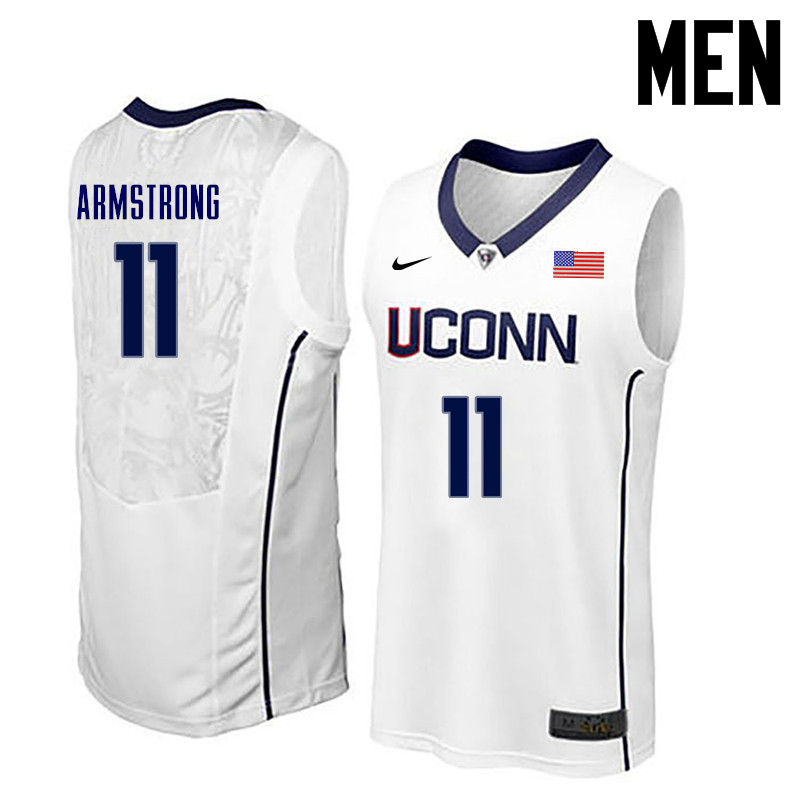 Men Uconn Huskies #11 Hilton Armstrong College Basketball Jerseys-White - Click Image to Close